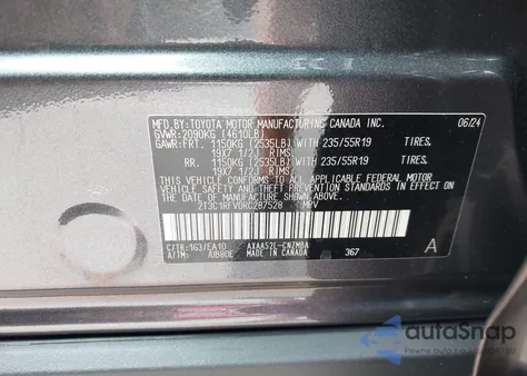 2024 Toyota Rav4 Xle Premium z USA, uszkodzony, nr VIN 2T3C1RFV0RC287528